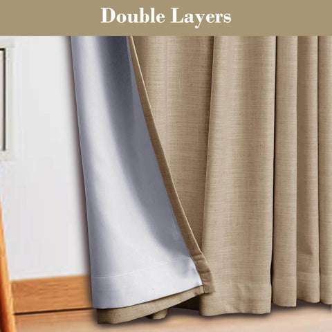 1908 Linen Blend Breathable & Natural Curtain Customizable - Cololeaf -- #1 Beige White