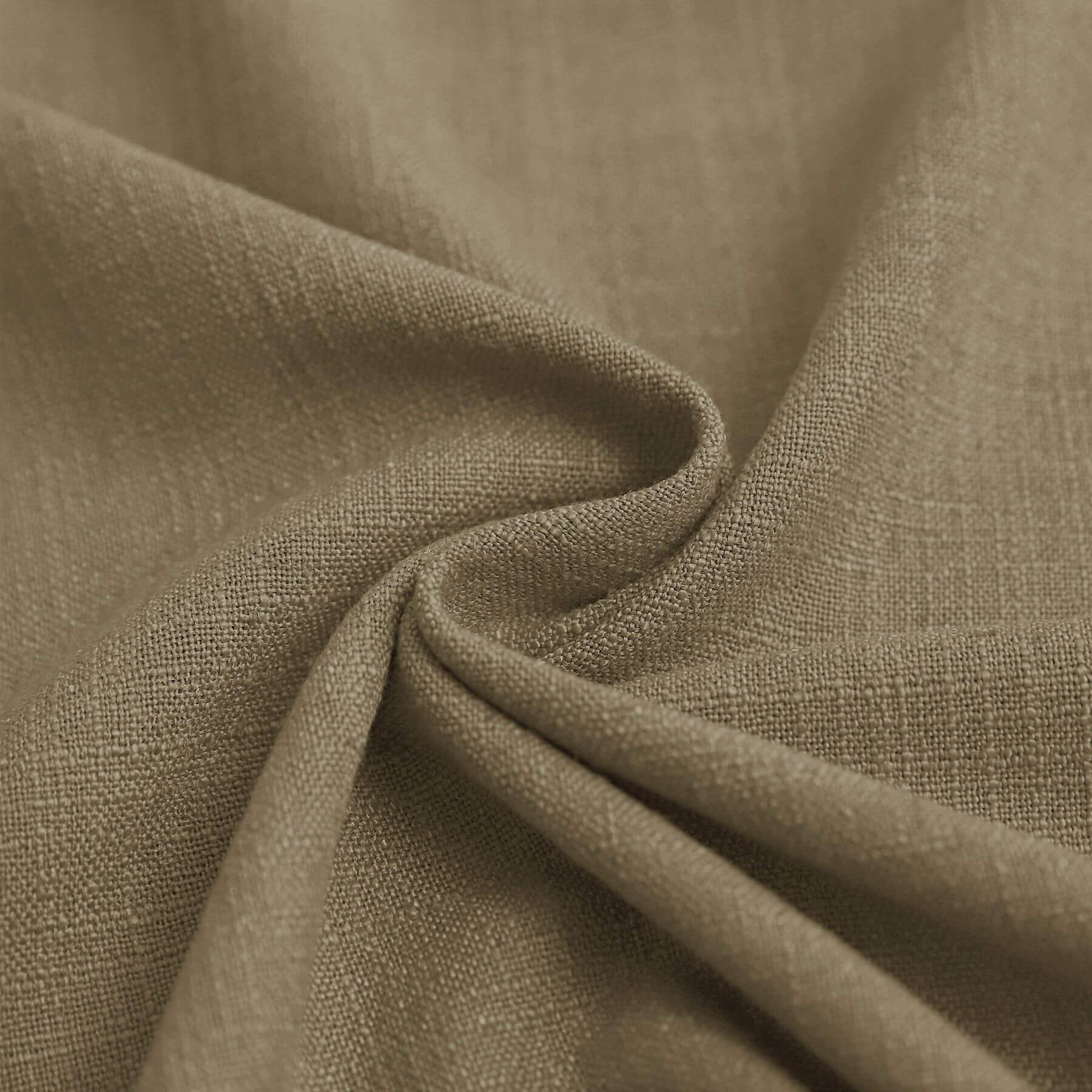1908 Linen Blend Breathable & Natural Curtain Customizable - Cololeaf -- #6 Grey Beige