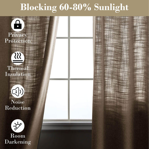 1908 Linen Blend Breathable & Natural Curtain Customizable - Cololeaf -- #1 Beige White