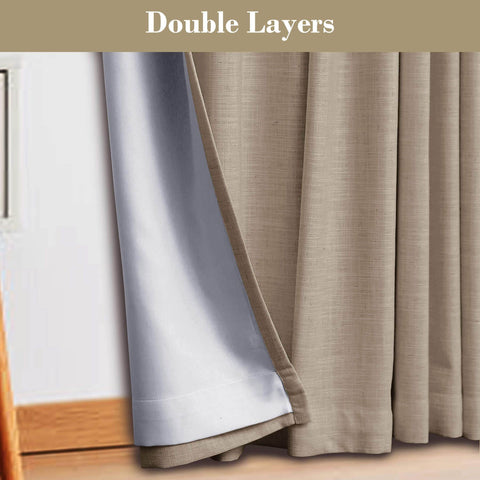 1908 Linen Blend Breathable & Natural Curtain Customizable - Cololeaf -- #1 Beige White
