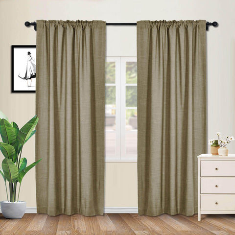 1908 Linen Blend Breathable & Natural Curtain Customizable - Cololeaf -- #1 Beige White