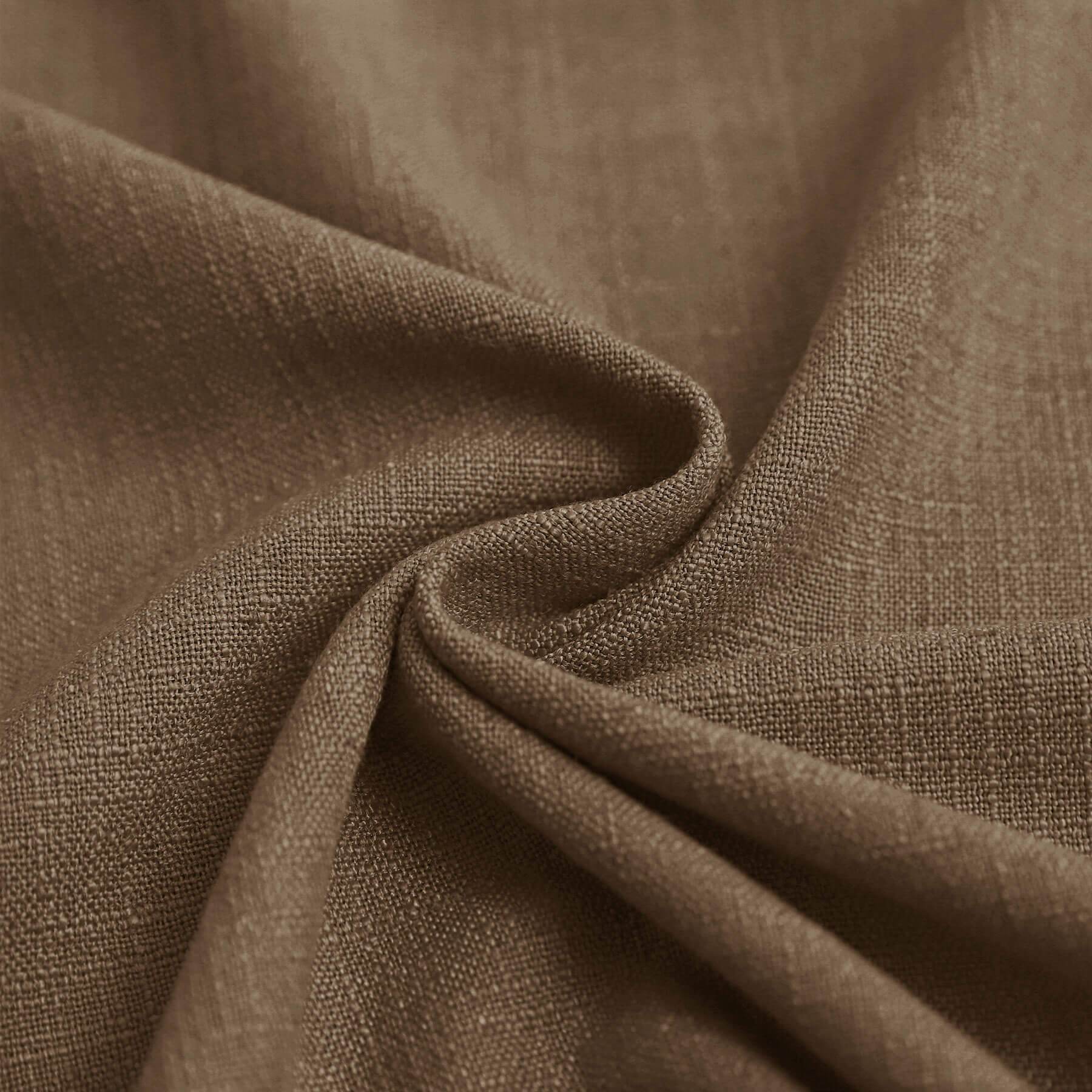 1908 Linen Blend Breathable & Natural Curtain Customizable - Cololeaf -- #9 Rust Brown
