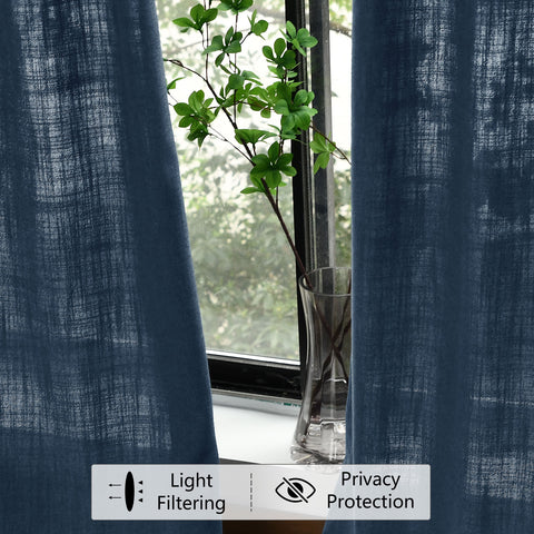 1908 Linen Blend Light Filtering Natural Curtain Tailor Pleat 1 Panel