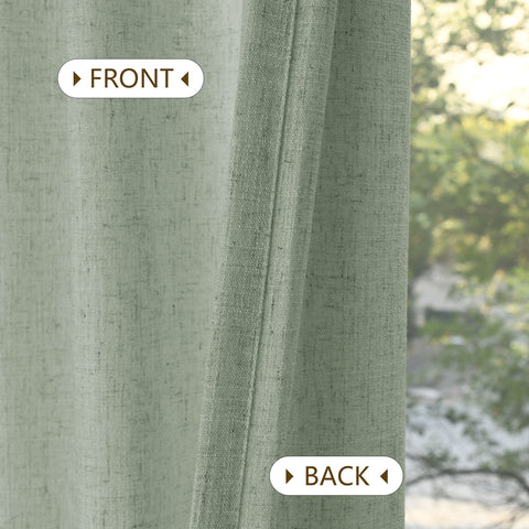 1908 Linen Blend Light Filtering Natural Curtain Tailor Pleat 1 Panel