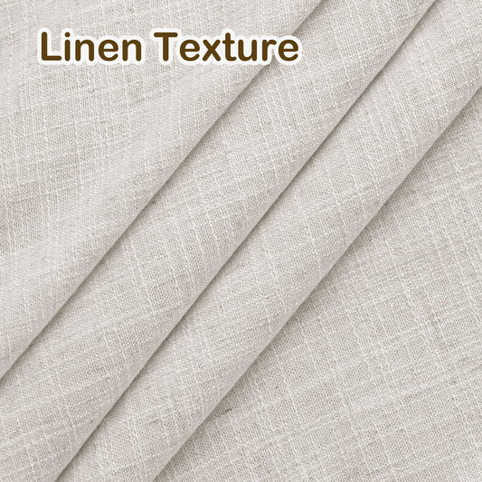 1908 Linen Blend Light Filtering Natural Curtain Tailor Pleat 1 Panel