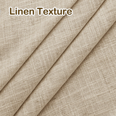 1908 Linen Blend Light Filtering Natural Curtain Tailor Pleat 1 Panel