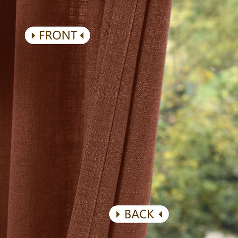 1908 Linen Blend Light Filtering Natural Curtain Tailor Pleat 1 Panel