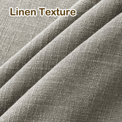1908 Linen Blend Light Filtering Natural Curtain Tailor Pleat 1 Panel