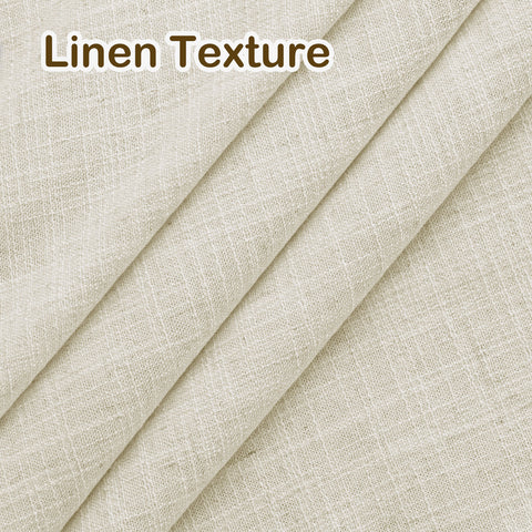 1908 Linen Blend Light Filtering Natural Curtain Tailor Pleat 1 Panel