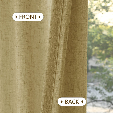 1908 Linen Blend Light Filtering Natural Curtain Tailor Pleat 1 Panel