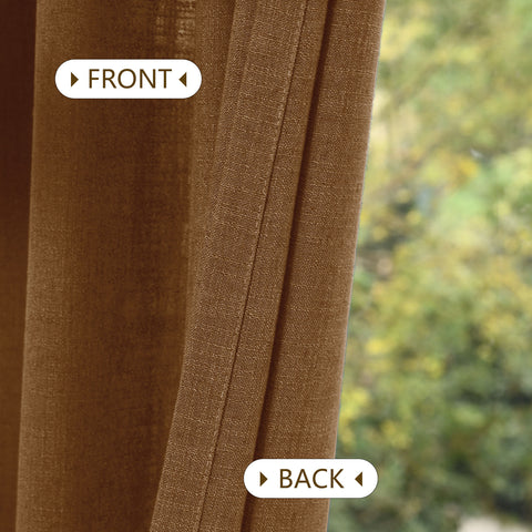 1908 Linen Blend Light Filtering Natural Curtain Tailor Pleat 1 Panel