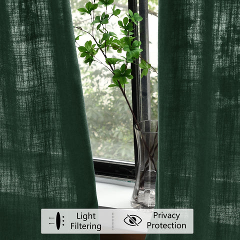 1908 Linen Blend Light Filtering Natural Curtain Tailor Pleat 1 Panel