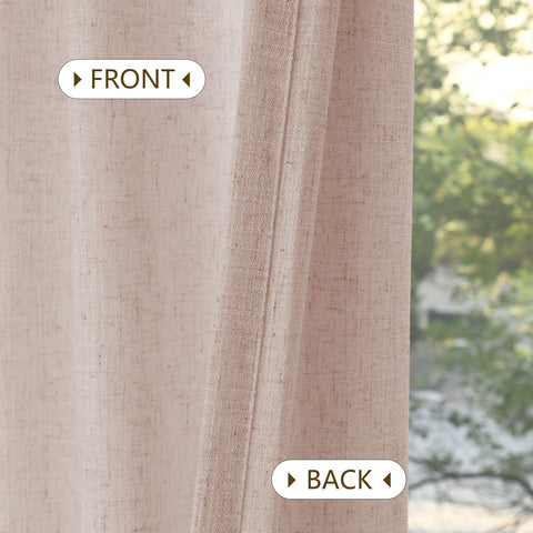 1908 Linen Blend Light Filtering Natural Curtain Tailor Pleat 1 Panel