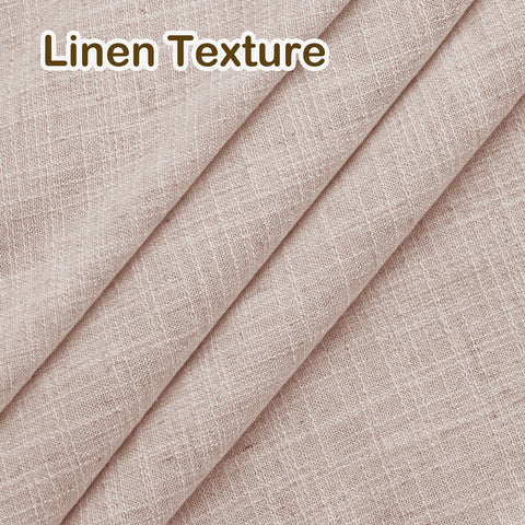 1908 Linen Blend Light Filtering Natural Curtain Tailor Pleat 1 Panel