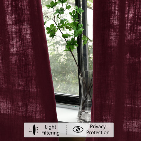 1908 Linen Blend Light Filtering Natural Curtain Tailor Pleat 1 Panel