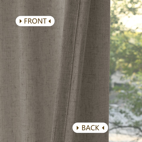 1908 Linen Blend Light Filtering Natural Curtain Tailor Pleat 1 Panel