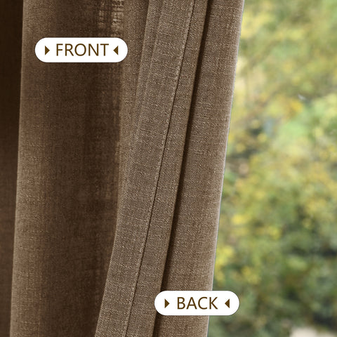1908 Linen Blend Light Filtering Natural Curtain Tailor Pleat 1 Panel