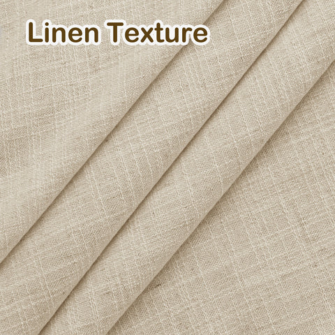 1908 Linen Blend Light Filtering Natural Curtain Tailor Pleat 1 Panel