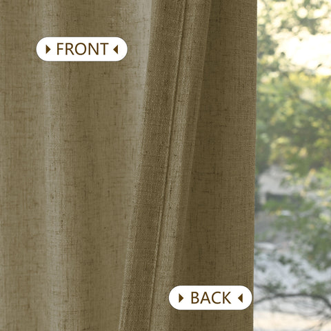 1908 Linen Blend Light Filtering Natural Curtain Tailor Pleat 1 Panel