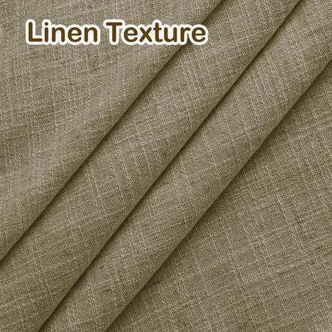 1908 Linen Blend Light Filtering Natural Curtain Tailor Pleat 1 Panel