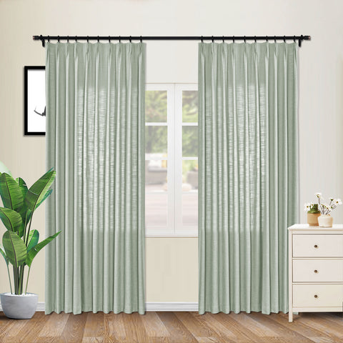 1908 Linen Blend Breathable & Natural Curtain Customizable 1 Panel