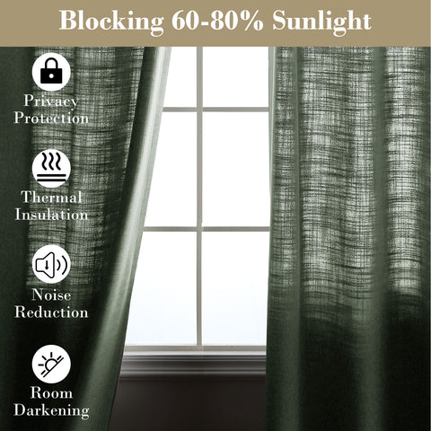 1908 Linen Blend Breathable & Natural Curtain Customizable 1 Panel