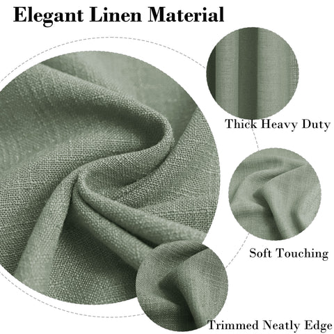 1908 Linen Blend Breathable & Natural Curtain Customizable 1 Panel