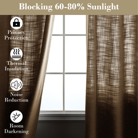 1908 Linen Blend Breathable & Natural Curtain Customizable 1 Panel