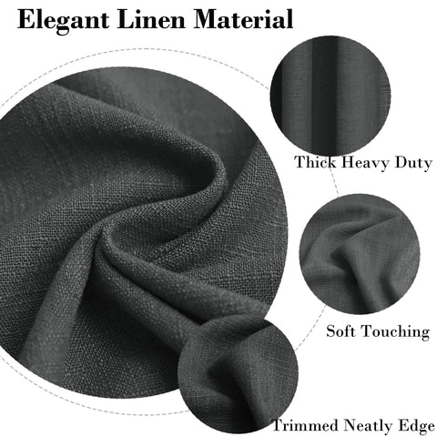 1908 Linen Blend Breathable & Natural Curtain Customizable 1 Panel