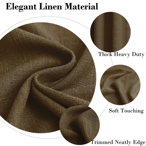 1908 Linen Blend Breathable & Natural Curtain Customizable 1 Panel