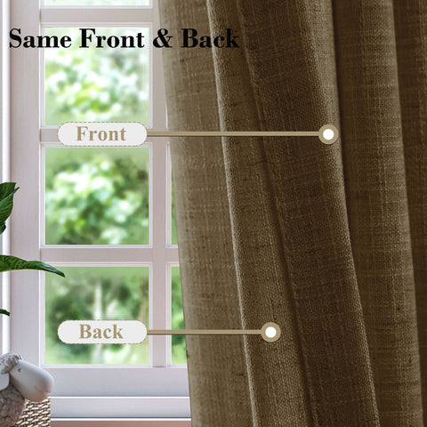 1908 Linen Blend Breathable & Natural Curtain Customizable 1 Panel