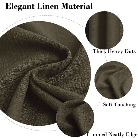 1908 Linen Blend Breathable & Natural Curtain Customizable 1 Panel