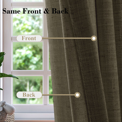 1908 Linen Blend Breathable & Natural Curtain Customizable 1 Panel