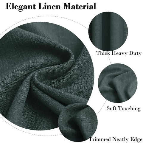 1908 Linen Blend Breathable & Natural Curtain Customizable 1 Panel