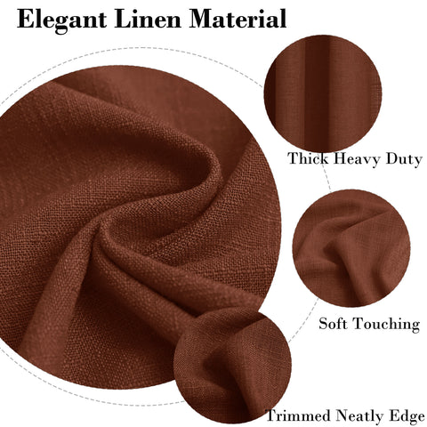 1908 Linen Blend Breathable & Natural Curtain Customizable 1 Panel