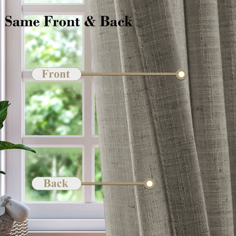 1908 Linen Blend Breathable & Natural Curtain Customizable 1 Panel