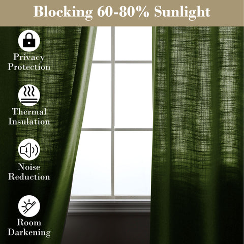 1908 Linen Blend Breathable & Natural Curtain Customizable 1 Panel
