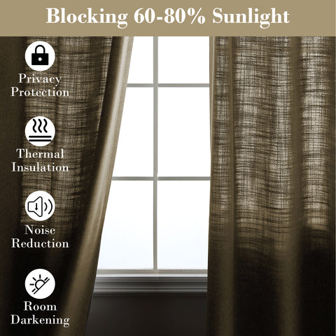 1908 Linen Blend Breathable & Natural Curtain Customizable 1 Panel