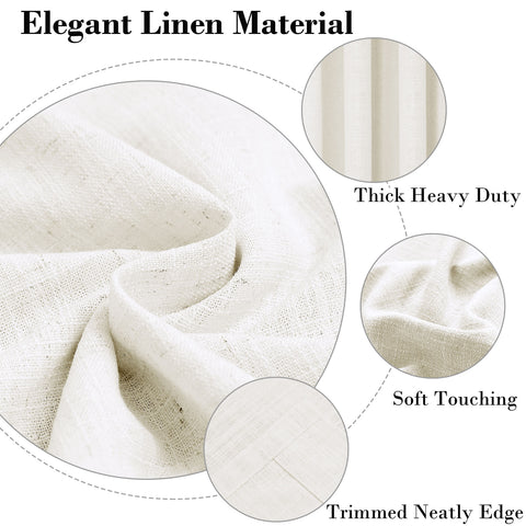 1908 Linen Blend Breathable & Natural Curtain Customizable 1 Panel