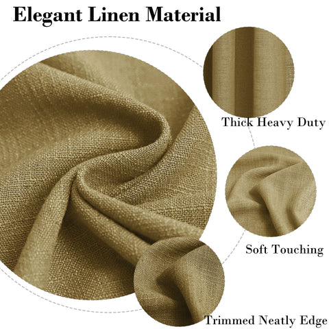 1908 Linen Blend Breathable & Natural Curtain Customizable 1 Panel