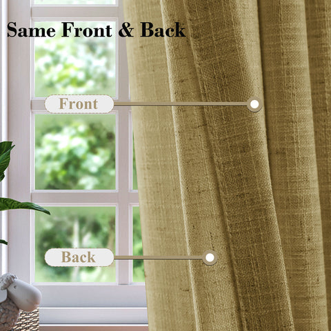 1908 Linen Blend Breathable & Natural Curtain Customizable 1 Panel