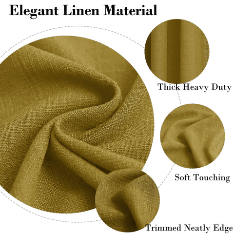 1908 Linen Blend Breathable & Natural Curtain Customizable 1 Panel