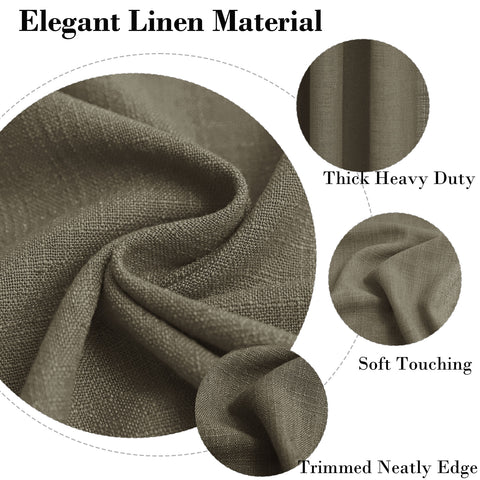 1908 Linen Blend Breathable & Natural Curtain Customizable 1 Panel