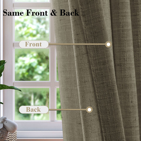 1908 Linen Blend Breathable & Natural Curtain Customizable 1 Panel