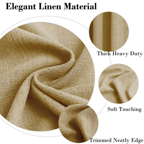 1908 Linen Blend Breathable & Natural Curtain Customizable 1 Panel