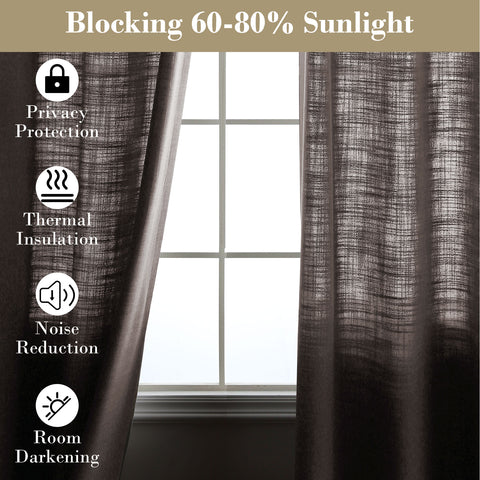 1908 Linen Blend Breathable & Natural Curtain Customizable 1 Panel