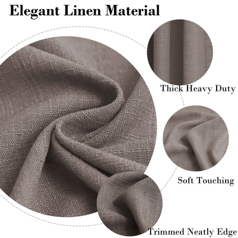 1908 Linen Blend Breathable & Natural Curtain Customizable 1 Panel