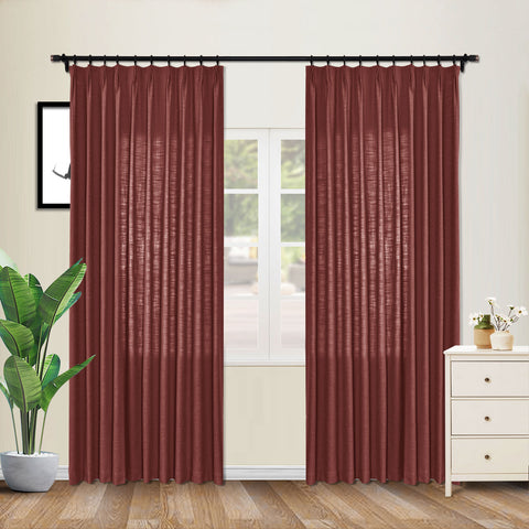 1908 Linen Blend Breathable & Natural Curtain Customizable 1 Panel