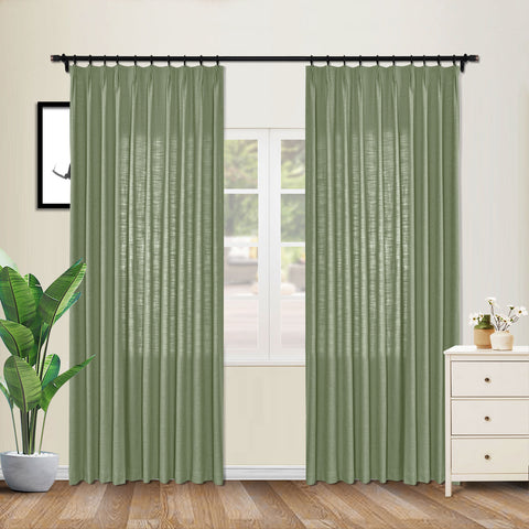 1908 Linen Blend Breathable & Natural Curtain Customizable 1 Panel