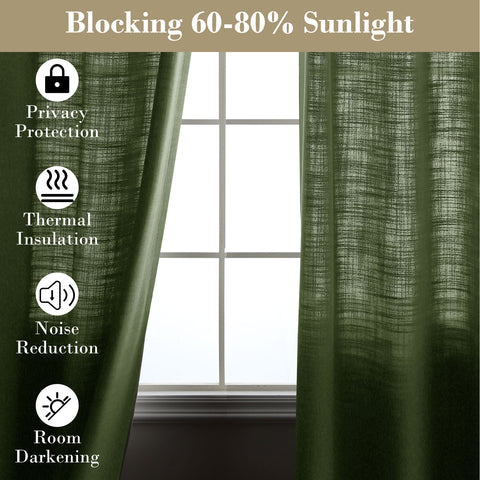 1908 Linen Blend Breathable & Natural Curtain Customizable 1 Panel